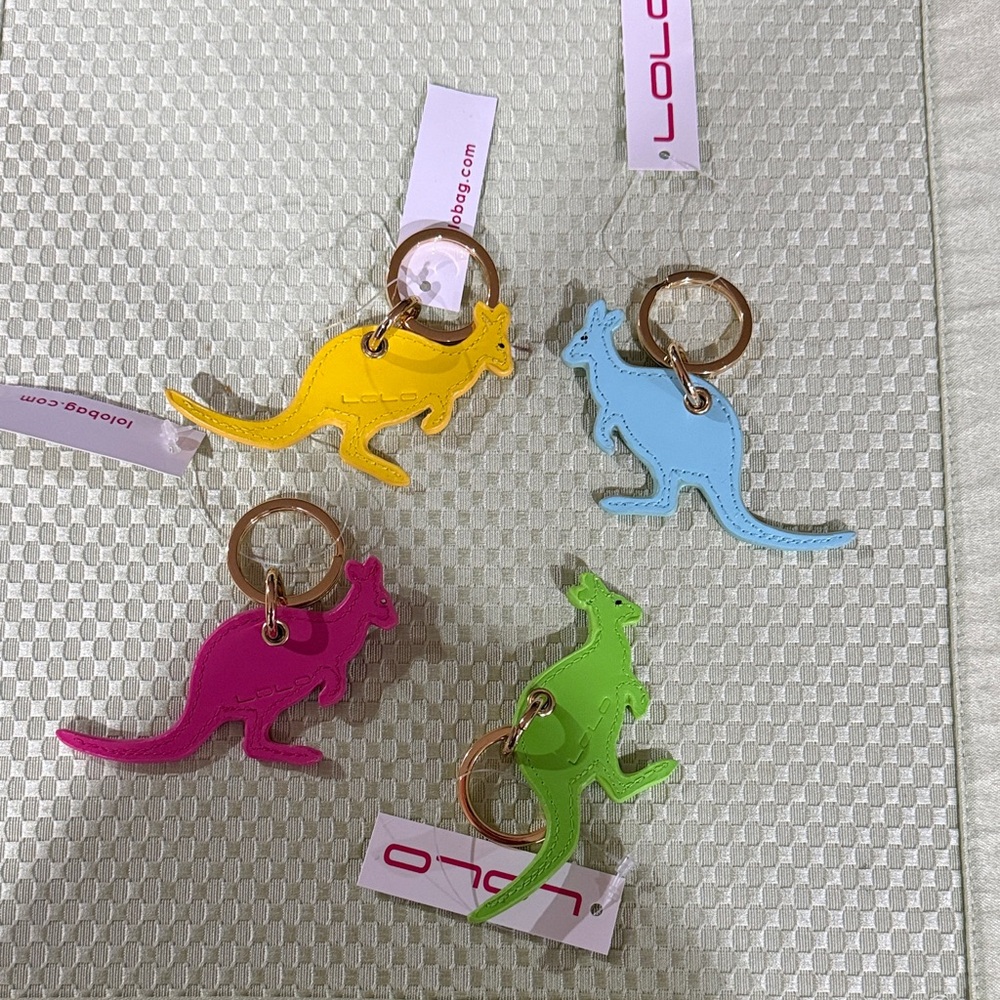Vibrant Kangaroo Keychain Set